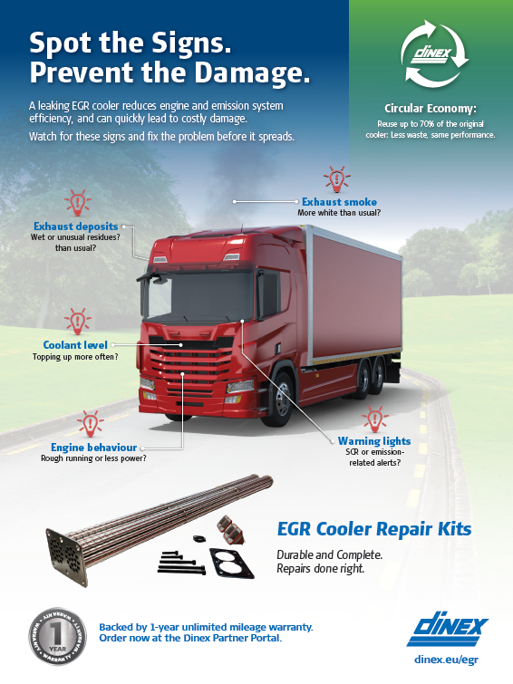 Bulletin: 5 signs your EGR-cooler is leaking