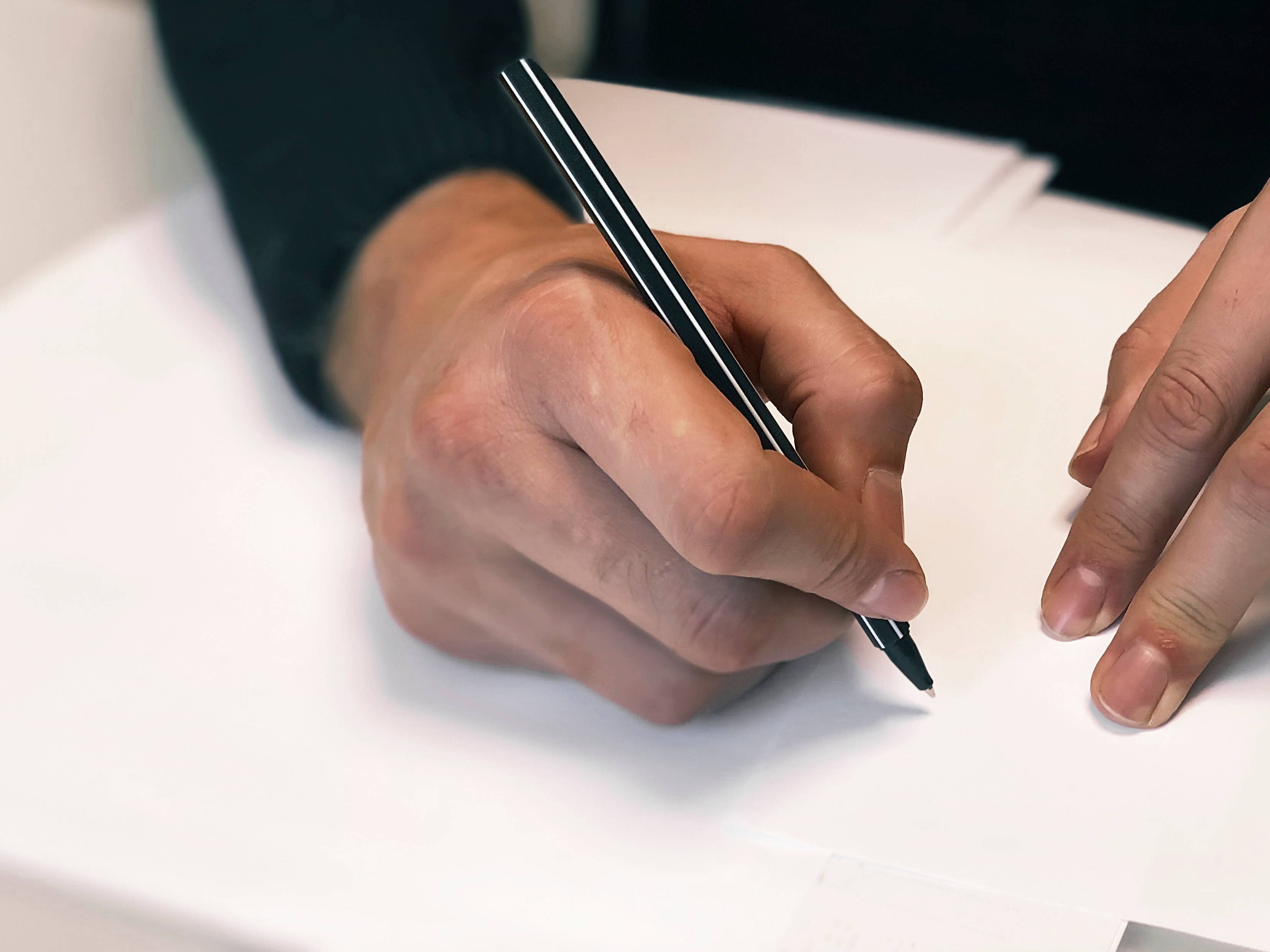 Male Hands Writing On White Paper 2025 02 25 08 02 29 Utc
